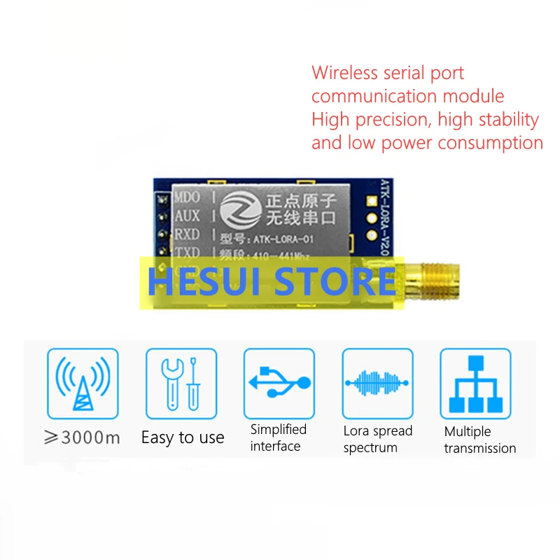 Lora Sx1278 - ATK-LORA-01 وحدة LORA وحدة اتصالات المنفذ