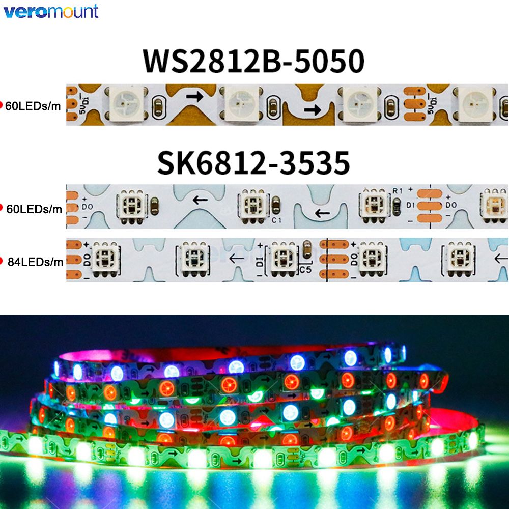 Ws2812B Strip 5V - 6 مللي متر ضيق مع ثنائي