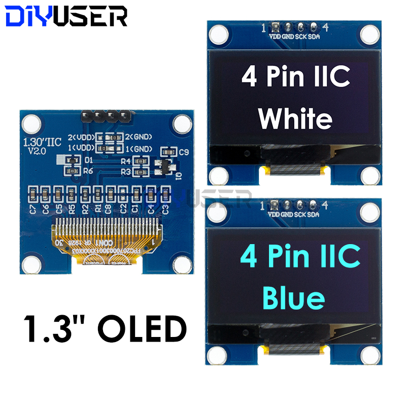 Ssd1306 - وحدة عرض OLED مقاس 1.3 بوصة