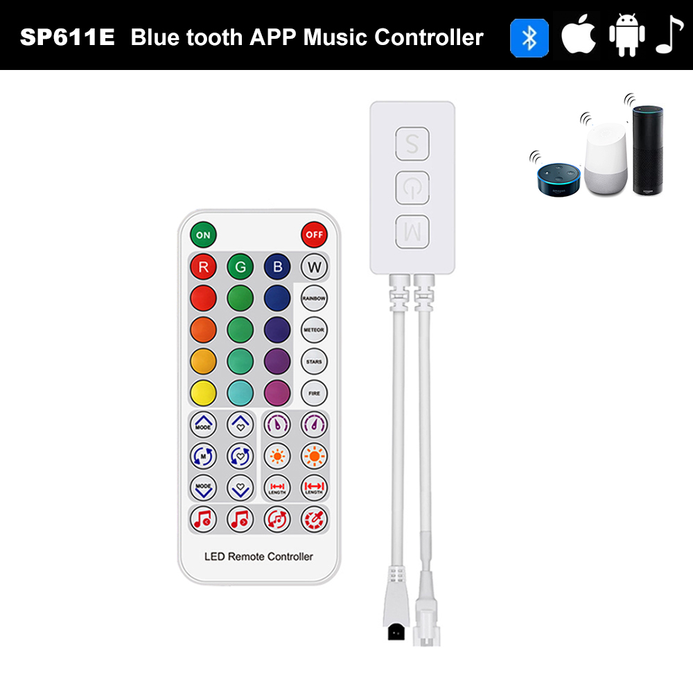 DC5-24V SP611E بلوتوث التطبيق  - مراجعة Ws2812B وسعره