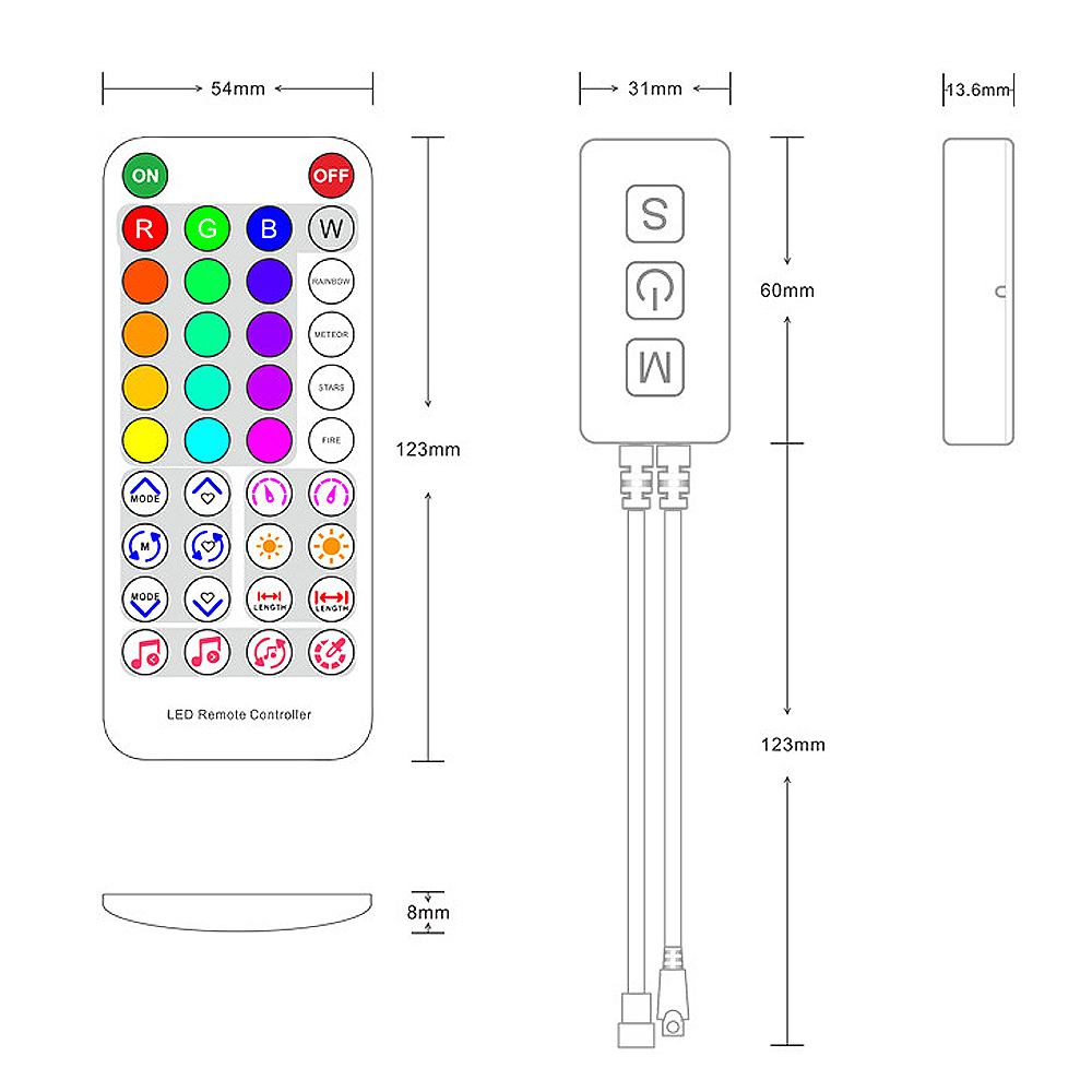 DC5-24V SP611E بلوتوث التطبيق  - مراجعة Ws2812B وسعره
