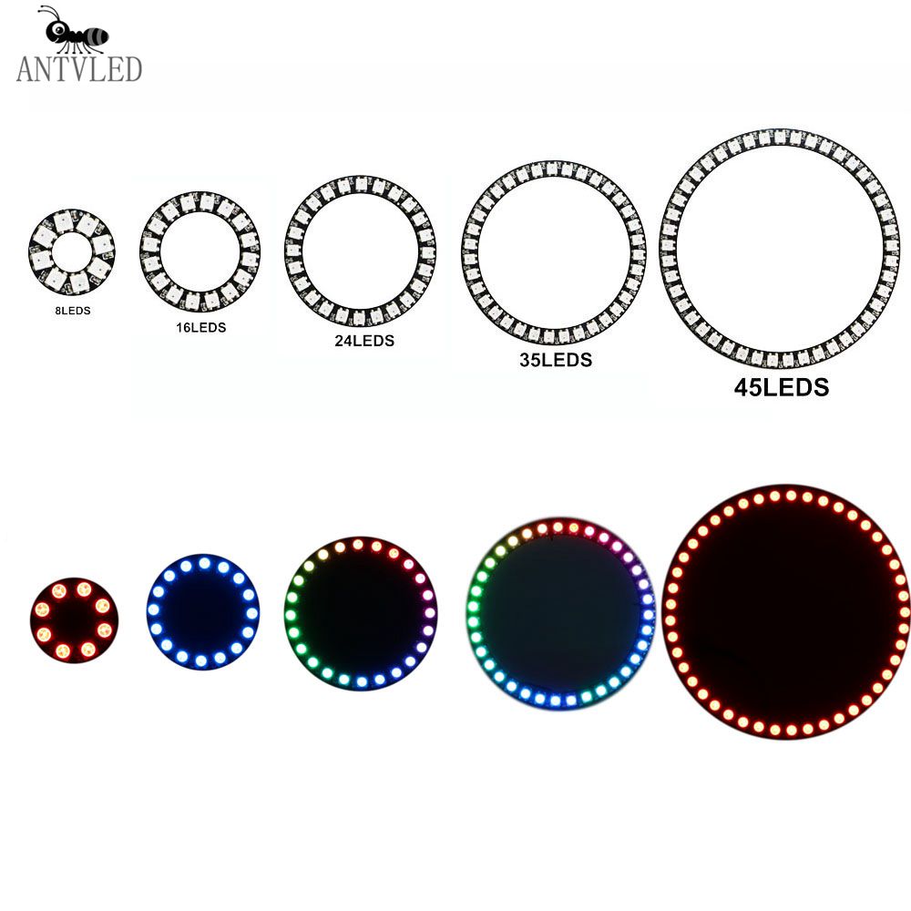 حلقة إضاءة LED قابلة للبرمجة W - مراجعة Ws2812B Strip 5V وسعره