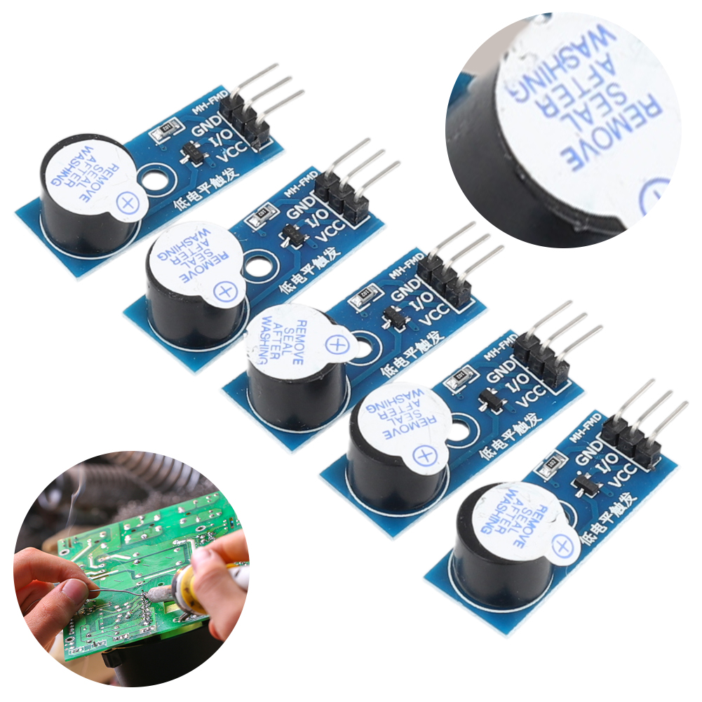 5 قطع وحدات صفارات إنذار نشطة  - مراجعة Buzzer Module وسعره