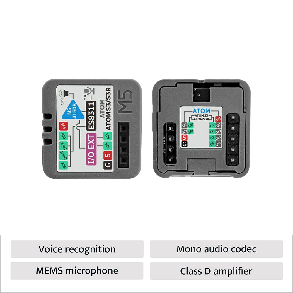 وحدة M5Stack Atomic Voice Base - مراجعة Microphone Module وسعره
