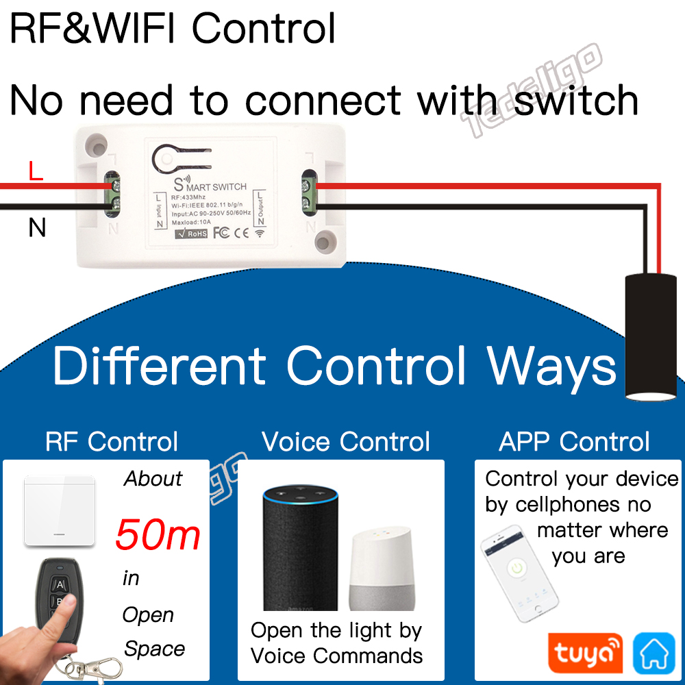 مفتاح إضاءة حائط ذكي يعمل بالل - مراجعة Relay Module 1 Channel وسعره