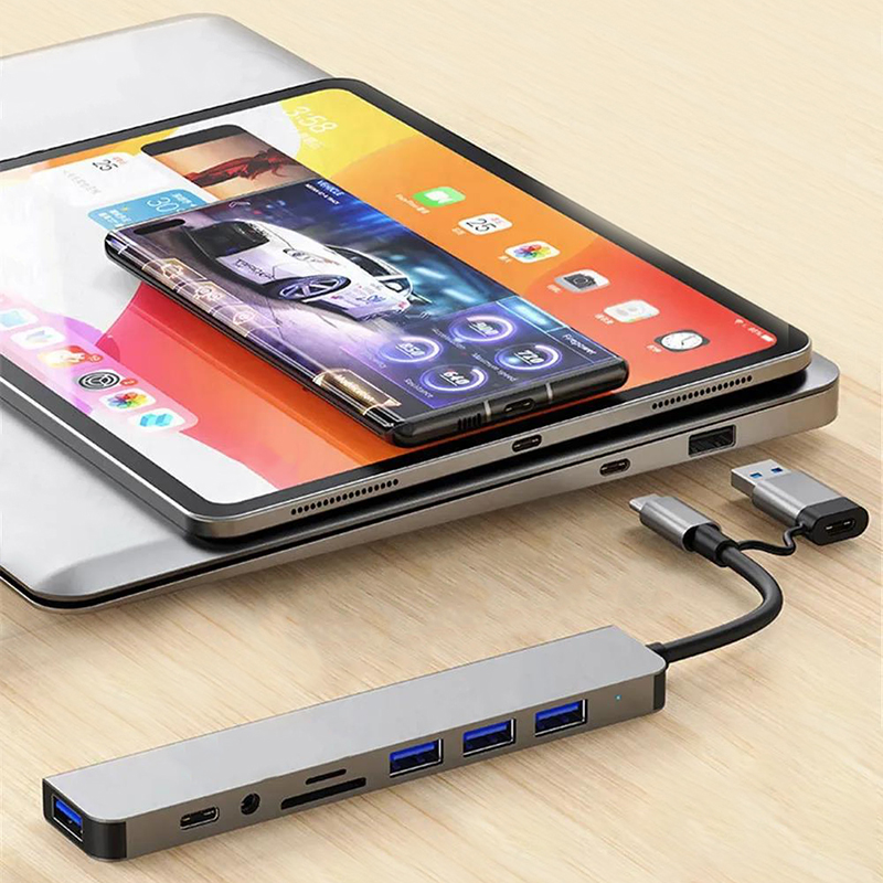 محول USB متعدد المنافذ 8 في 1  - مراجعة Sd Card Module وسعره