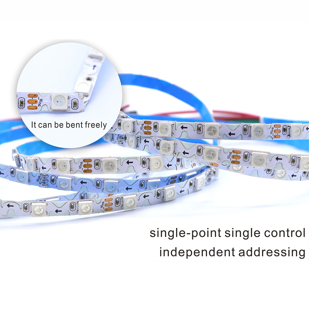 أضواء LED على شكل حرف S بجهد 5 - مراجعة Ws2812B Strip 5V وسعره